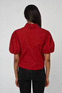 LOVE THE LABEL JAMIE TOP in american beauty 1 - women's t-shirt - detail view
