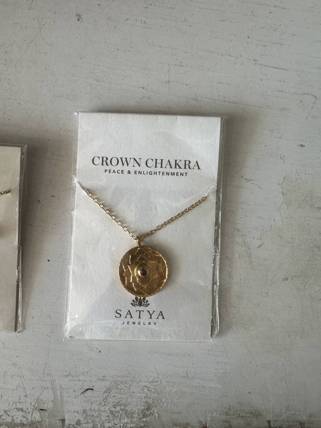 Satya Jewelry Women's Crown Chakra Necklace in gold - women's jewelry
