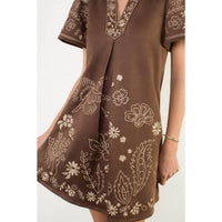 Thml - Short Sleeve Embroidered Detail Dress