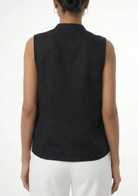 Area Stars - Women's Sleeveless Ruffle Linen Top