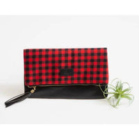 Funky Monkey - Women's Buffalo Check Foldover Clutch
