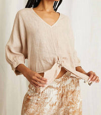 Scandal Italy - Maggie Linen Tie Top