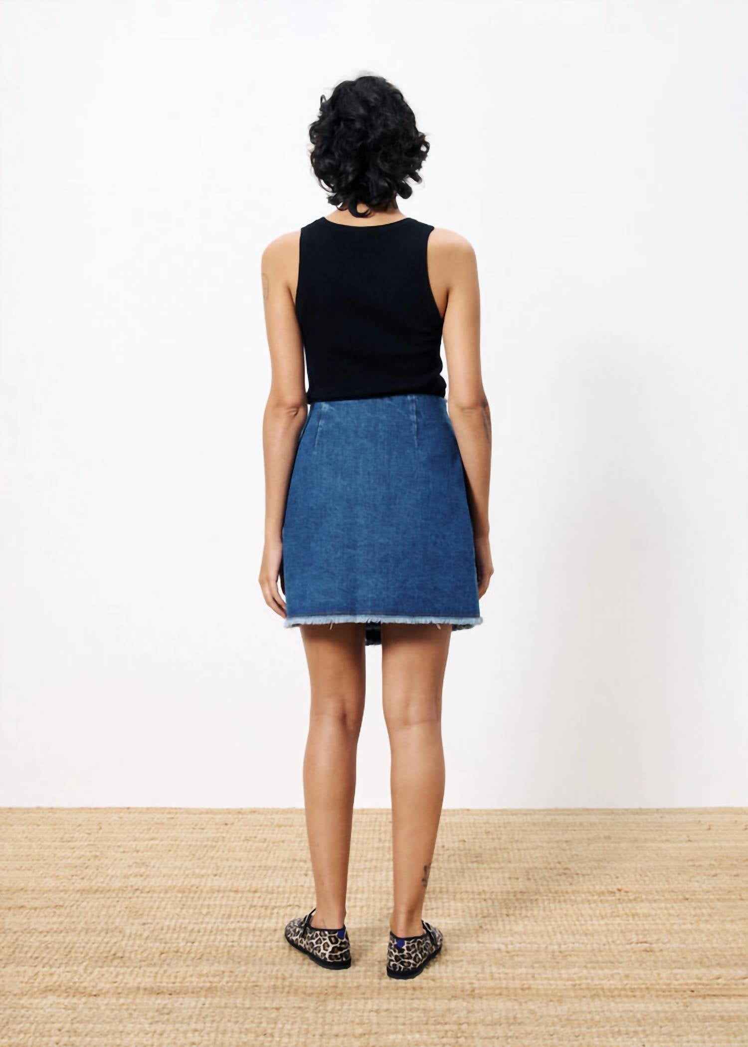 Frnch - Nise Denim Wrap Mini Skirt