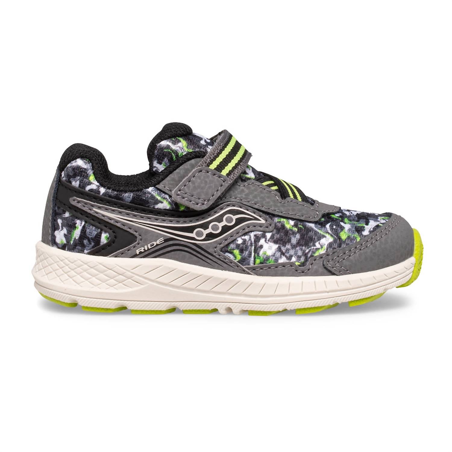 SAUCONY Toddler's Ride Sneakers in olive camo - kids' sneaker - alternate view
