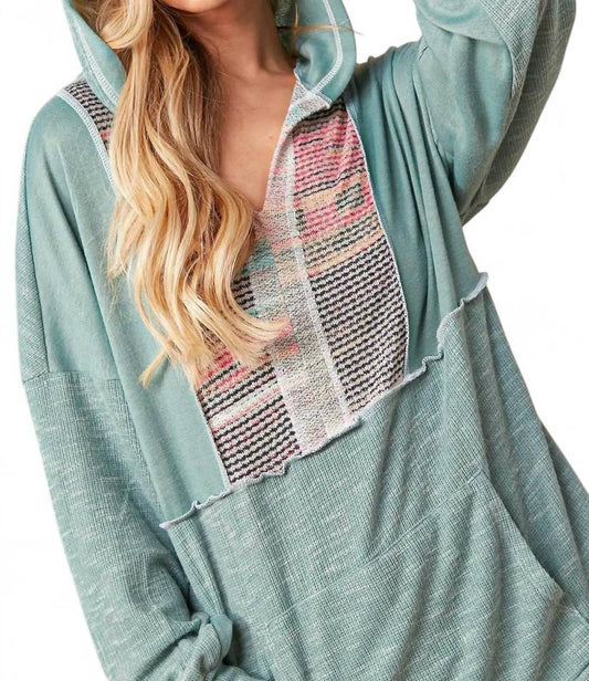 Sugarfox - MULTI STRIPE DETAIL HOODIE