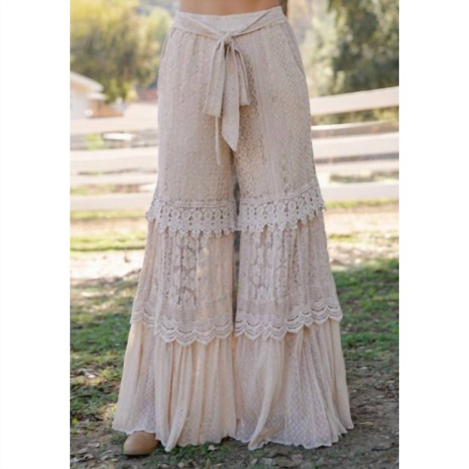 Young Threads - Desert Dream Cloud Wide-leg Lace Pant