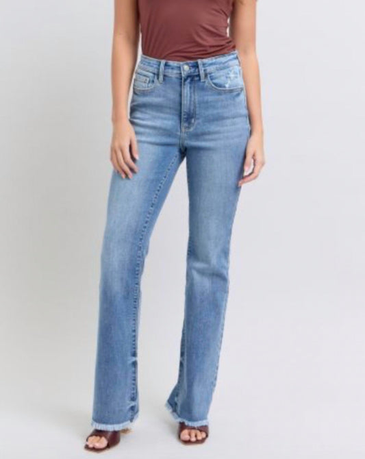 Judy Blue - Bootcut with Fray Hem Jeans