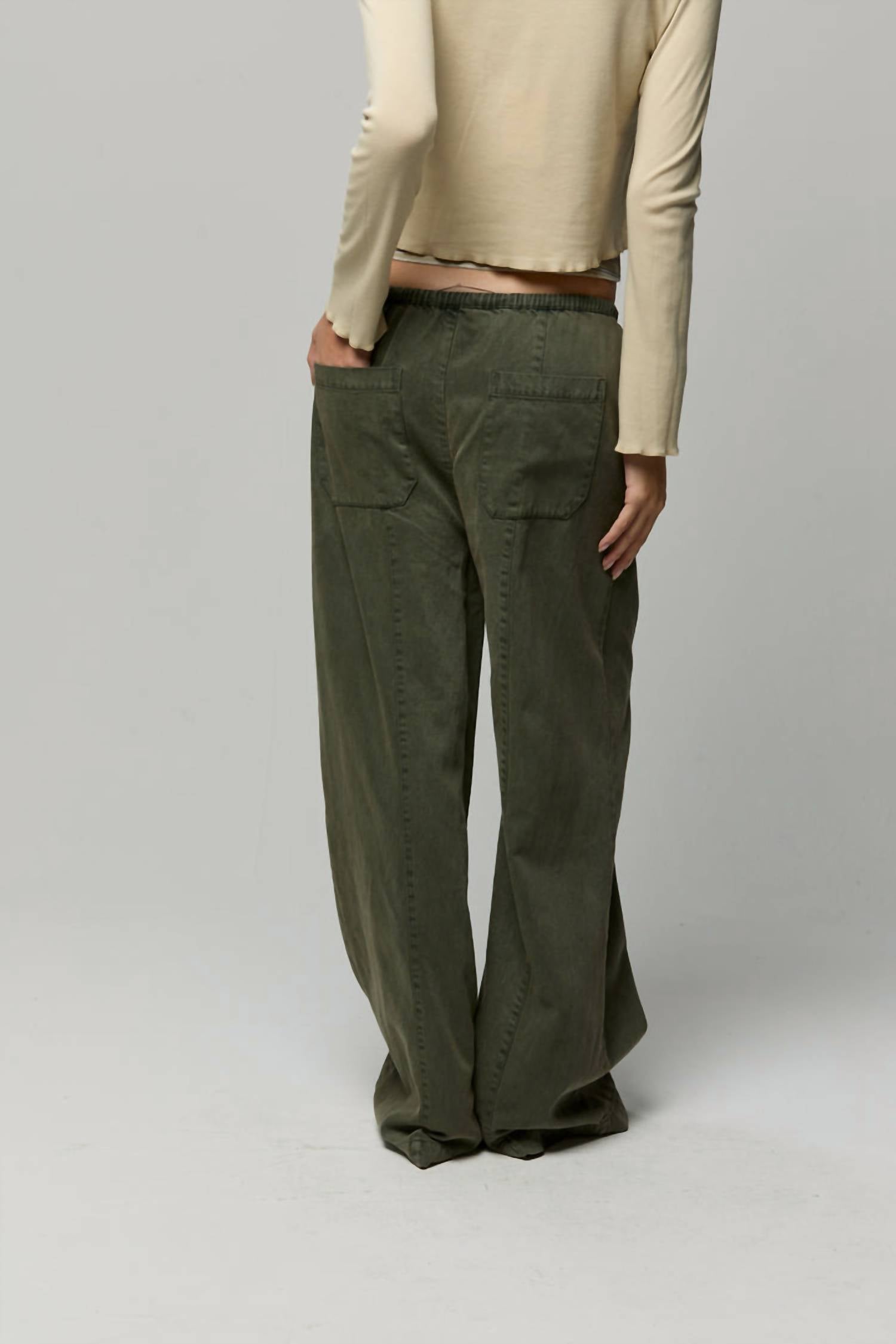 Asher Bonnie Pants in military - women's pants - alternate view
