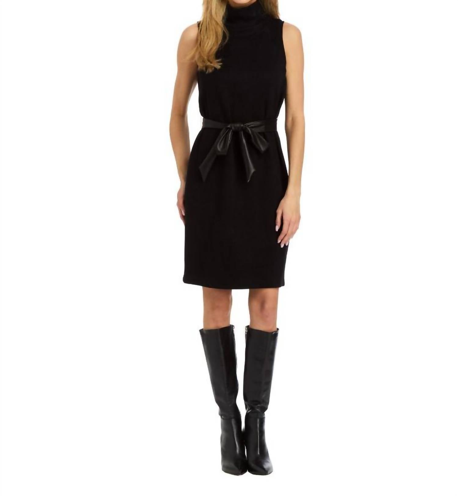 DREW Cosette Double Cashmere Dress in black - women's dress