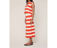 WISHLIST Striped Sweater Tank Top in guava cream - women's tank top - alternate view