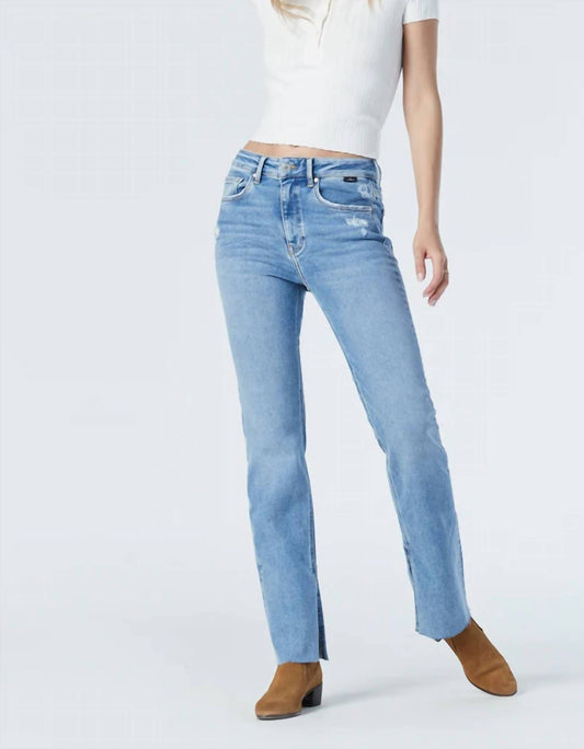 MARIA SLIT HEM FLARE JEANS