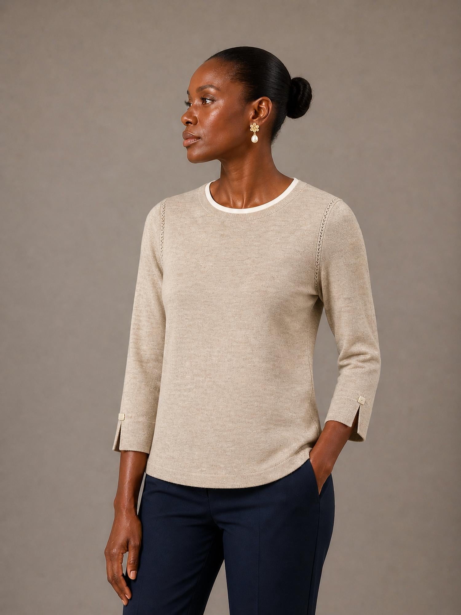 J'Envie/Eli - The Bari 3/4 Sleeve Top