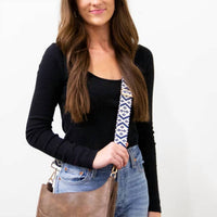 Funky Monkey - Women's Crossbody Purse Geometric Woven Strap