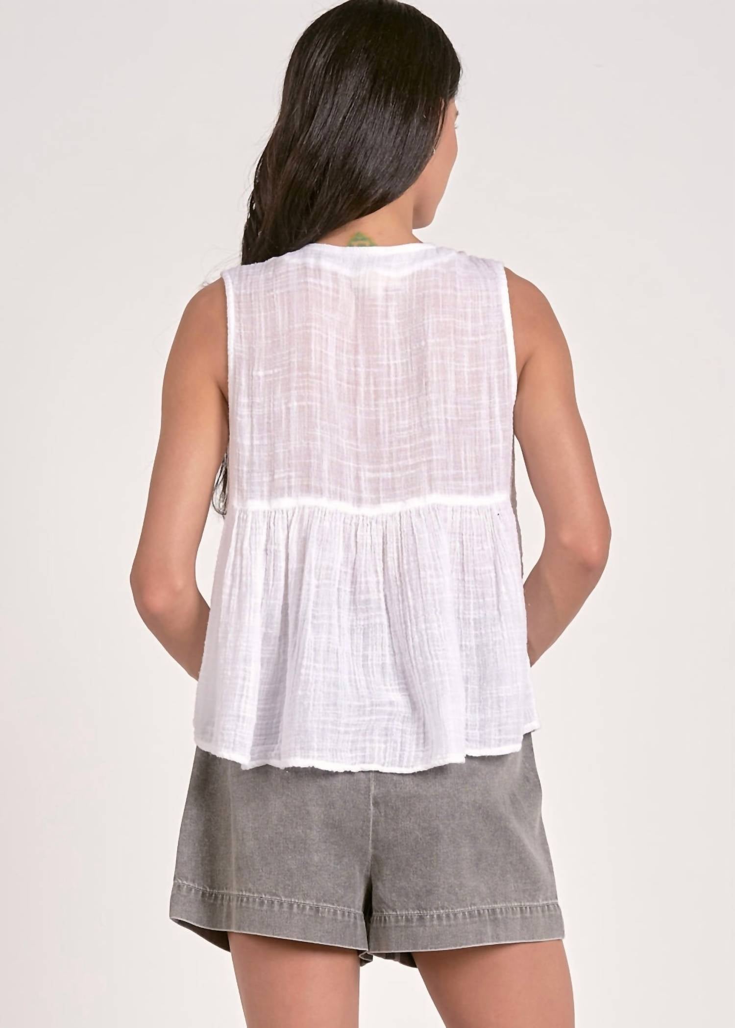 Elan - June Sleeveless Blouse