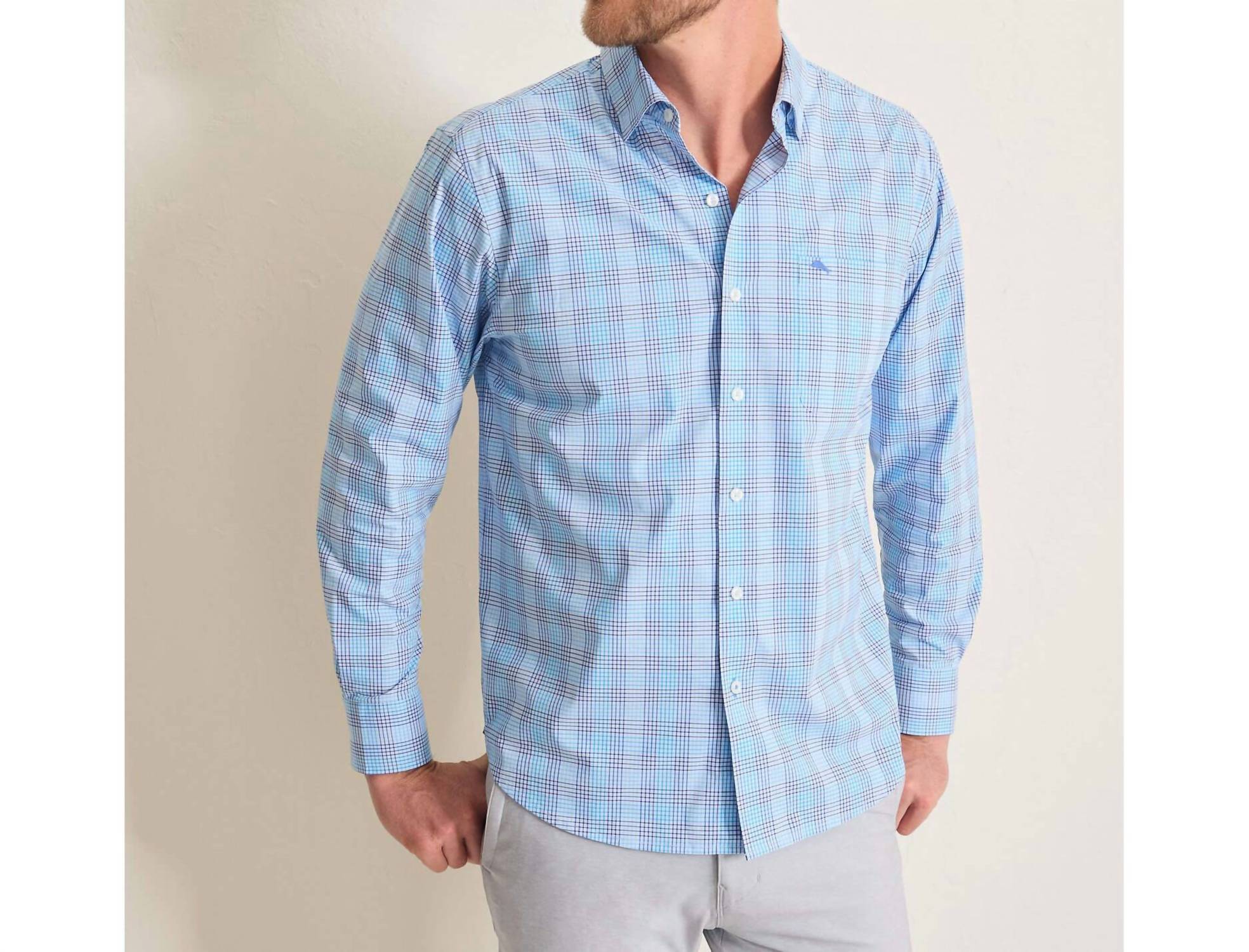 Tommy Bahama - Sarasota Stretch Sea Tide Check Top