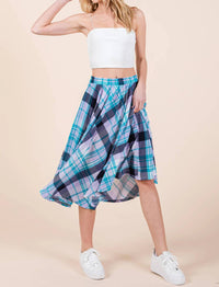Emerald Collection - Plaid Midi Skirt