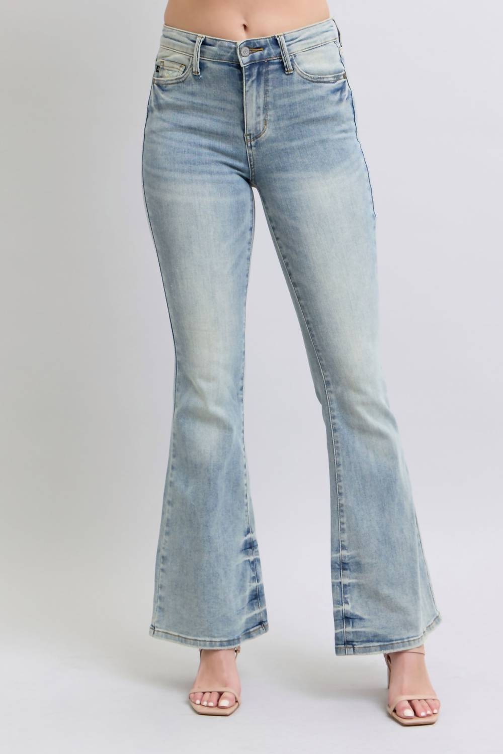 Judy Blue - Pin Tac Detail Flare Jeans