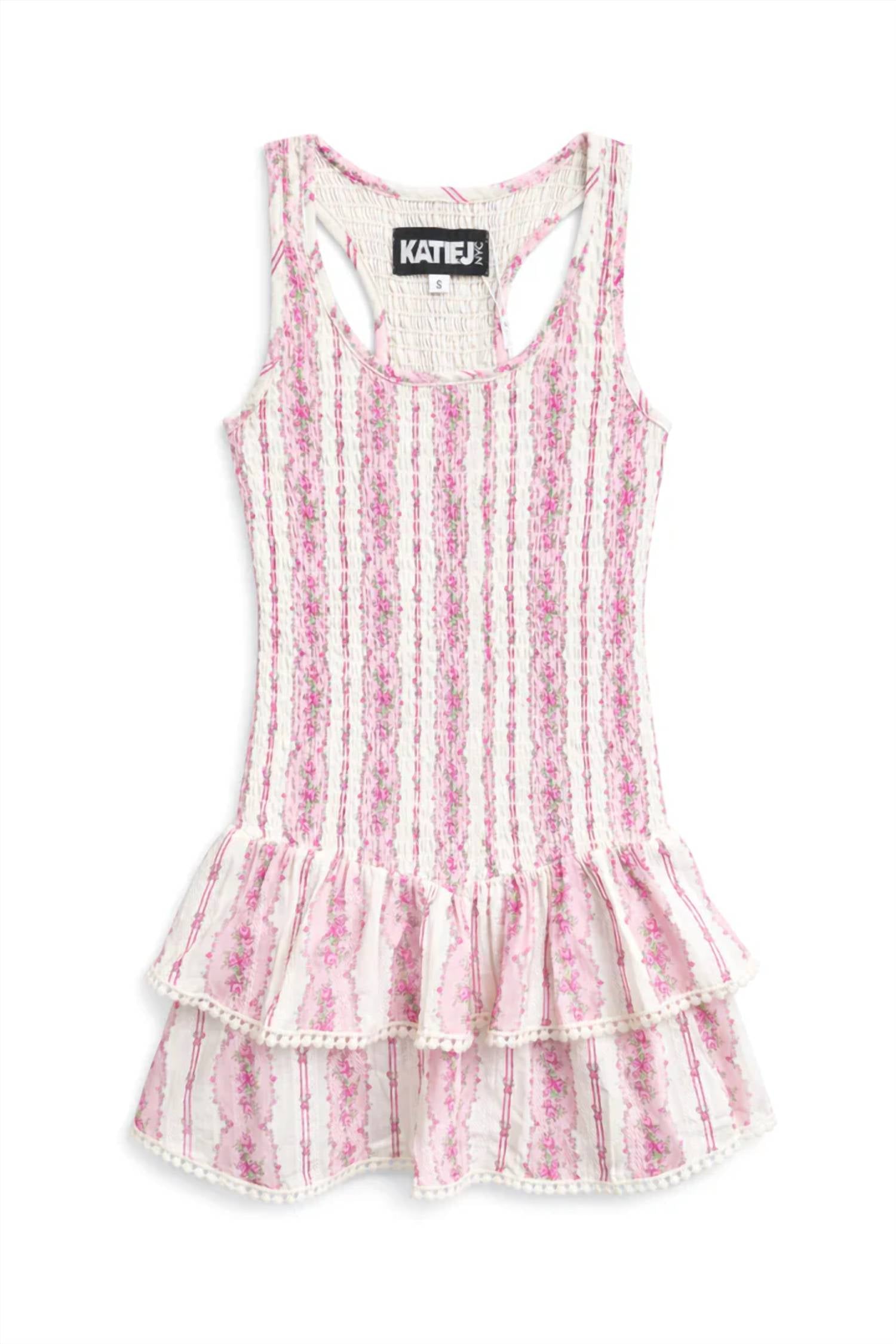 Katie J Nyc - Vallie Racerback Ruffle Dress