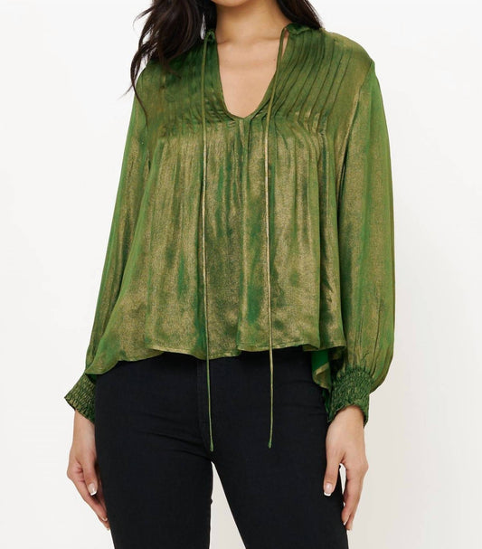 Oliphant - V-Neck Pintuck Blouse