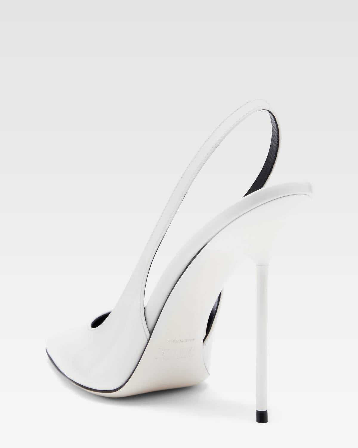 Paris Texas Women's Lidia Patent Leather Slingback Pumps in white - women's heels - view 5