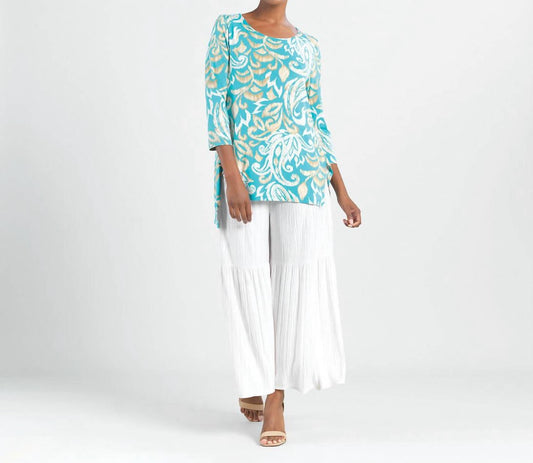 BUTTER KNIT PARACHUTE HEM TUNIC TOP