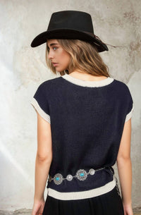 Blu Pepper - Horseshoe Sleeve Sweater