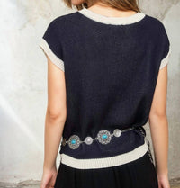 Blu Pepper - Horseshoe Sleeve Sweater