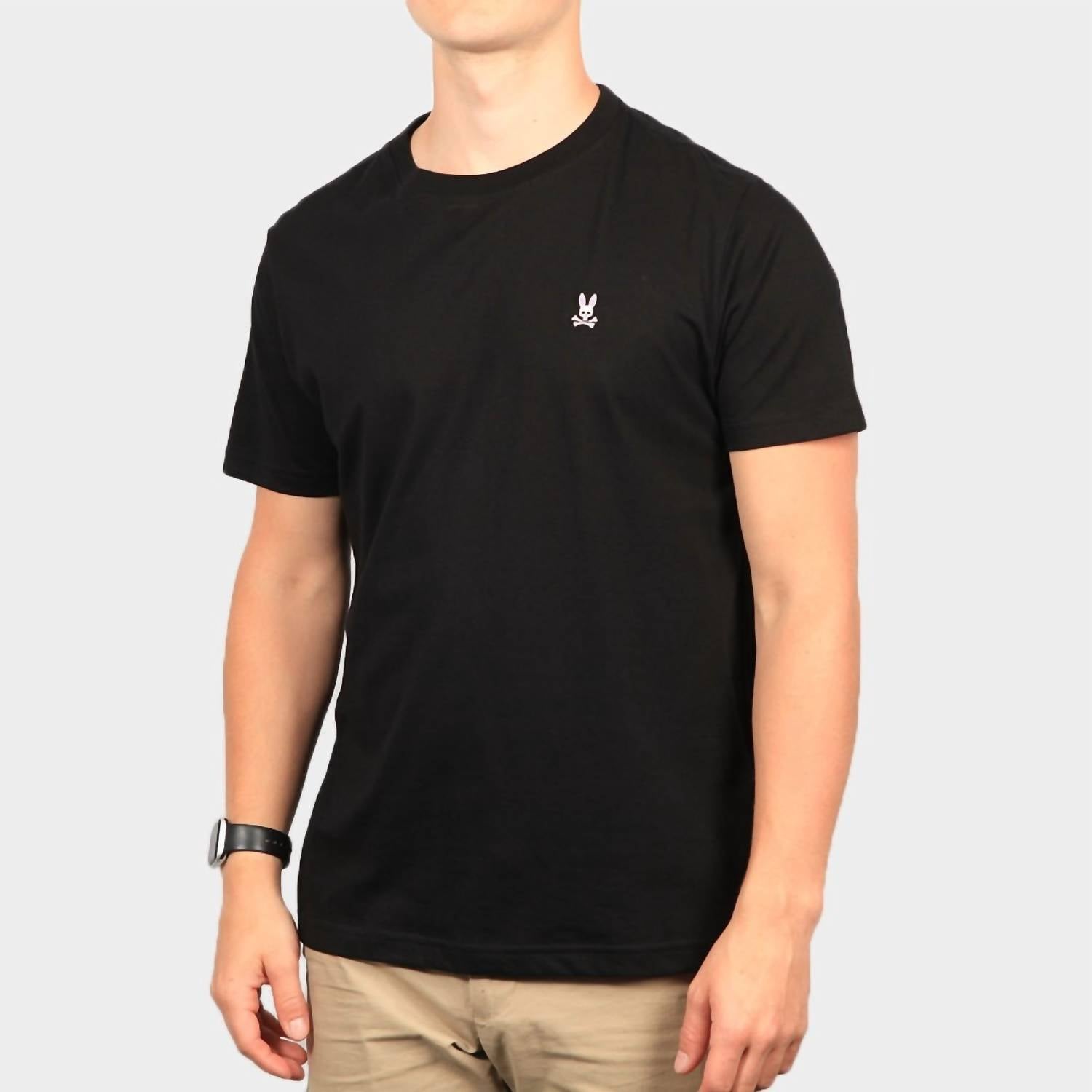Psycho Bunny Classic Crew Neck T-shirt in black - men's t-shirt