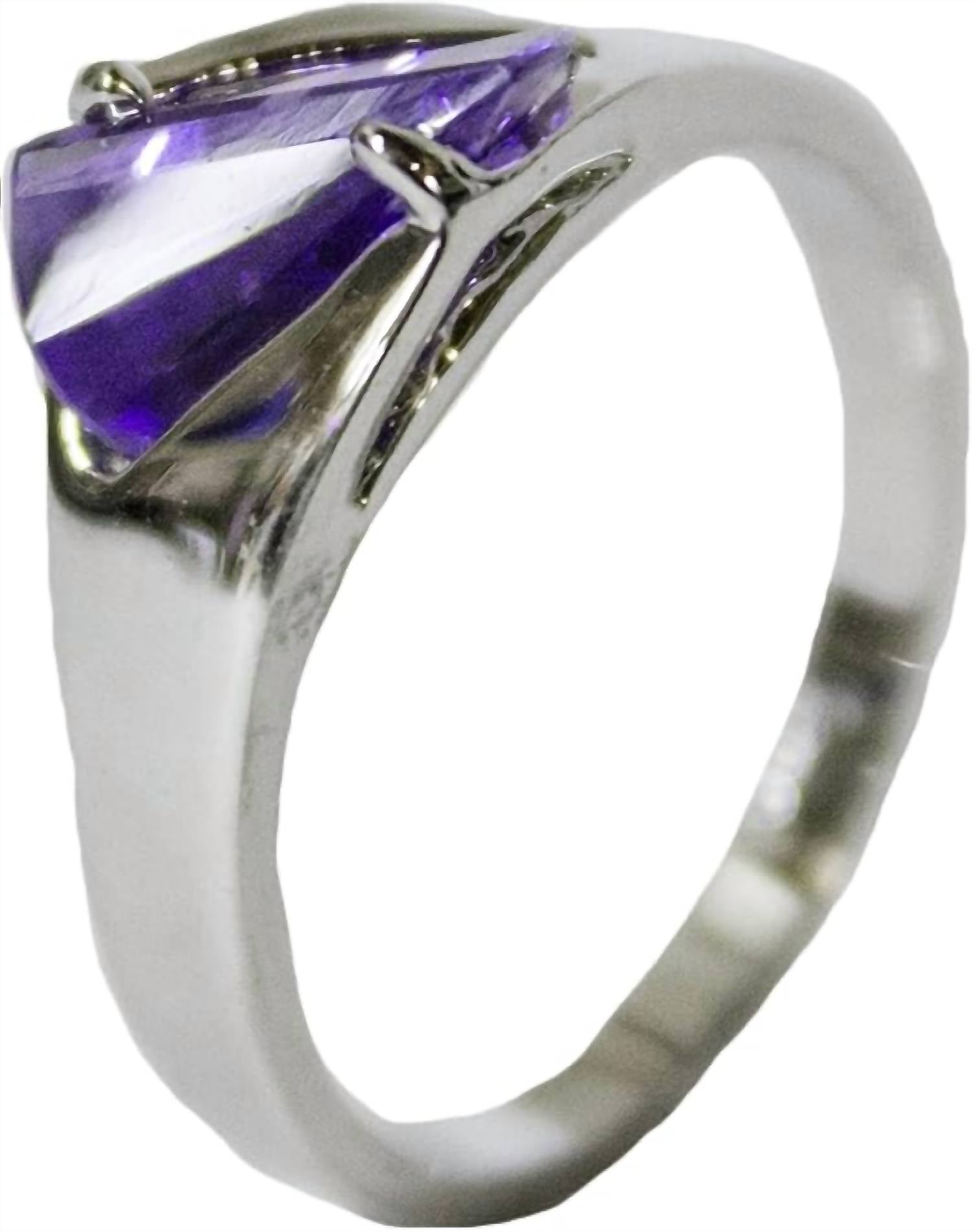FAIRE Tanzanite Rhodium Plated Ring in purple - women's jewelry