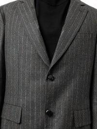 Salvatore Ferragamo - Pinstripe Leather-trim Suit Jacket