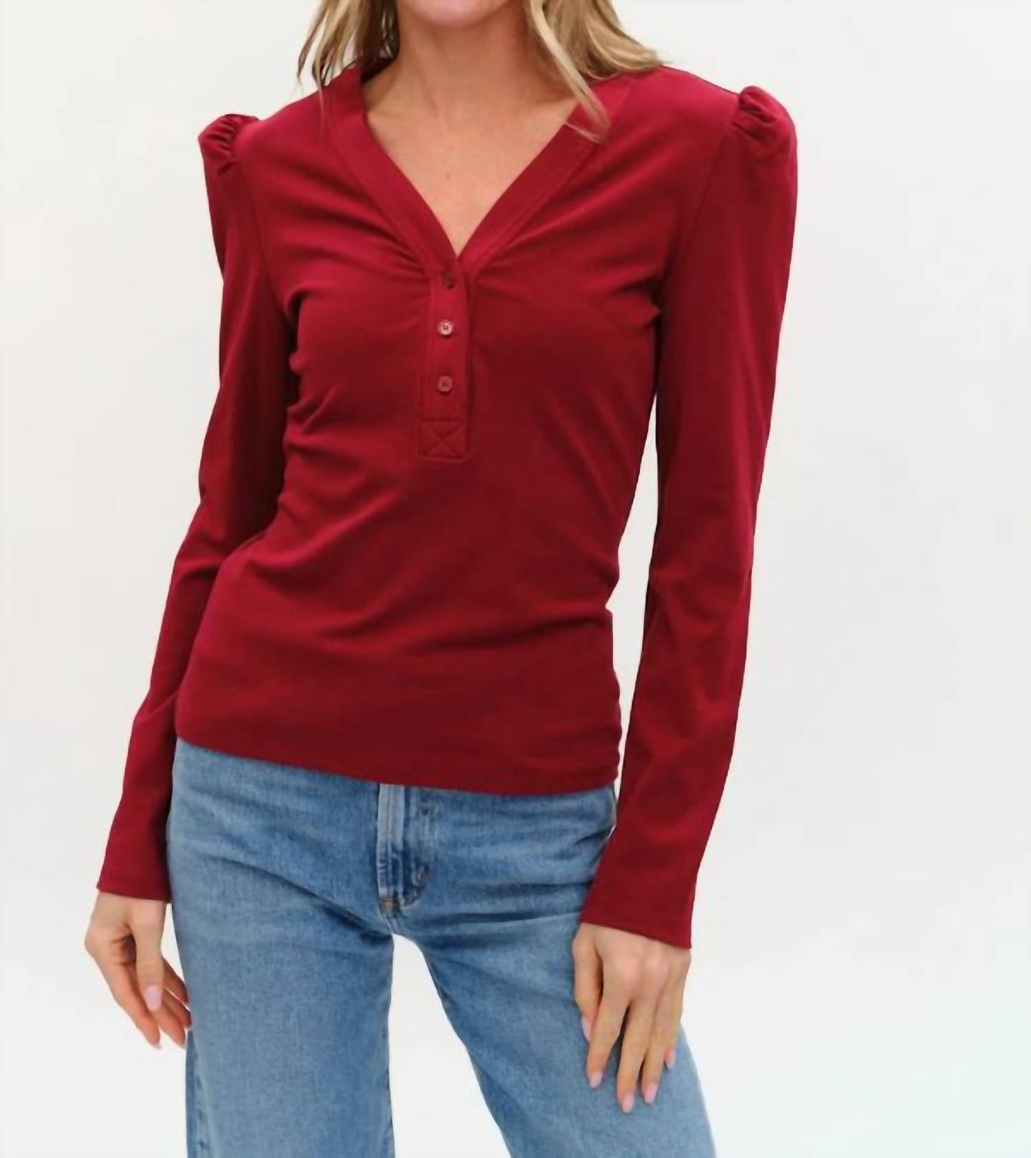 Six/Fifty - Long Sleeve Ribbed Top