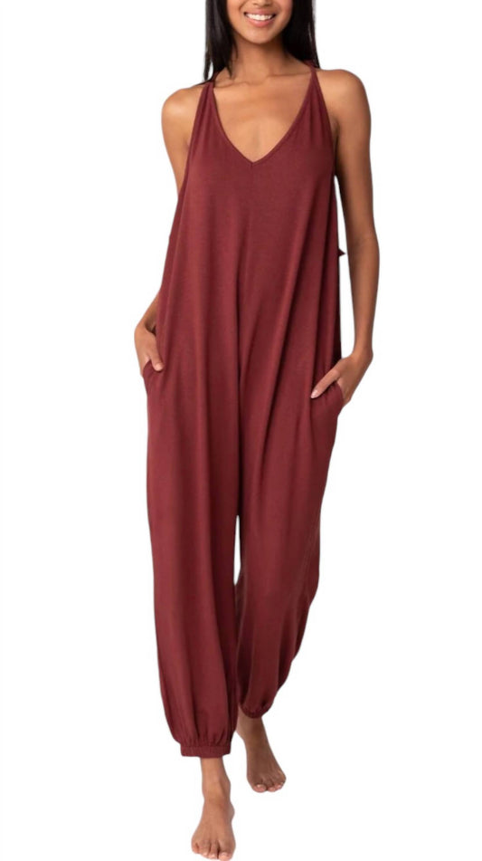 Lovestitch - French Terry Tie Back Jumpsuit