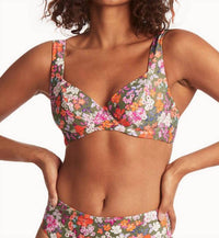 Sea Level Australia Parkland Top C/d Cup With Underwire Bikini Bra in khaki - women's swimwear