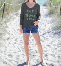 Wooden Ships - Salt Tequila Lime V-neck Top