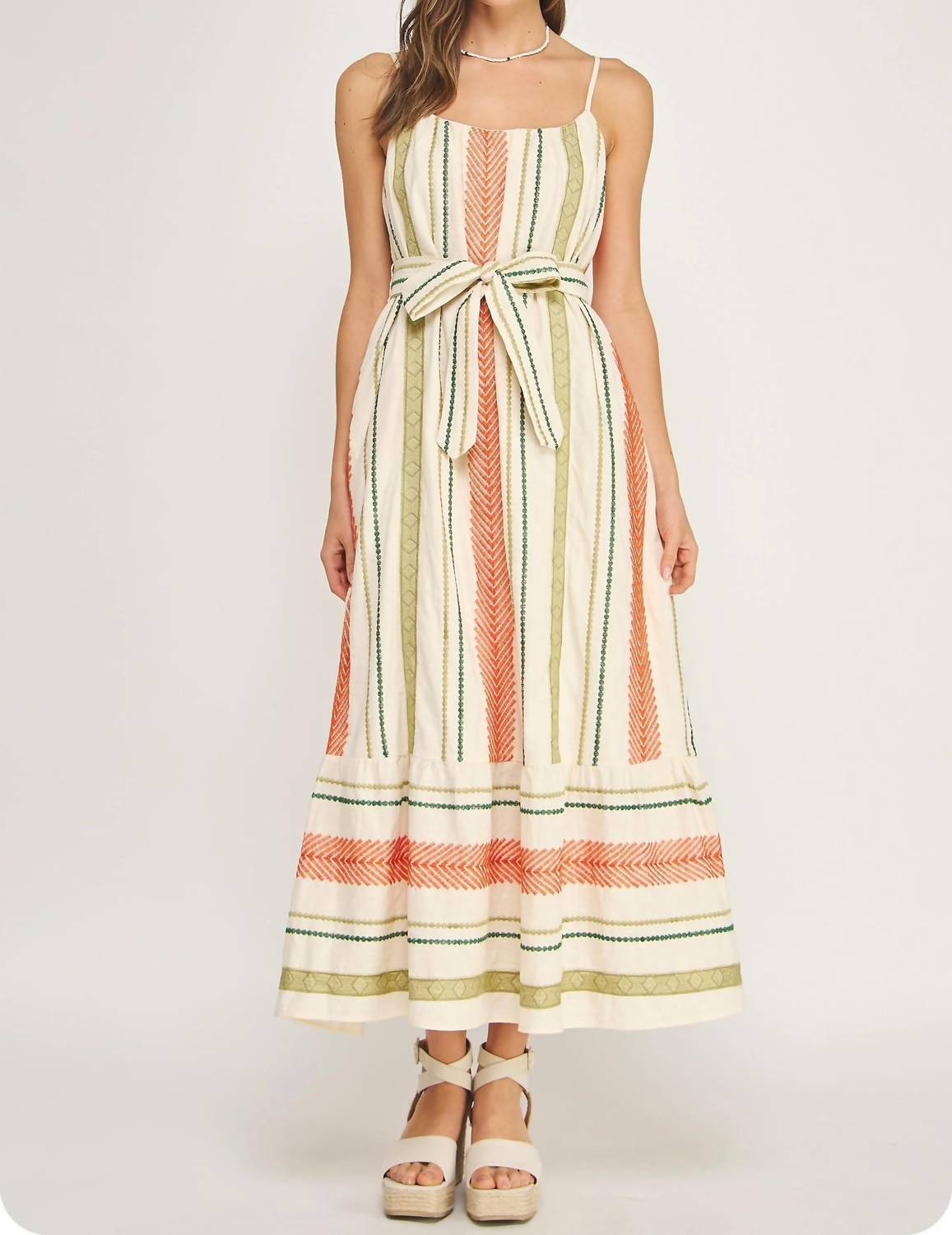 Nyland - Penzance Cotton Embroidered Maxi Dress