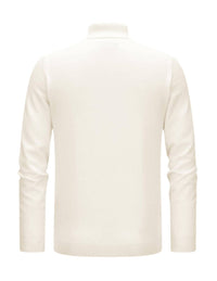 Gran Sasso Unisex - Cashmere And Silk Turtleneck Top in cream - men's sweater - detail view