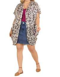 Umgee - Animal Print Cocoon Kimono