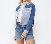 Judy Blue - Two Toned Color Denim Jacket