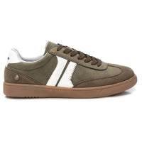 Xti Men's Lace-up Canvas Casual Sneakers in khaki - men's sneaker