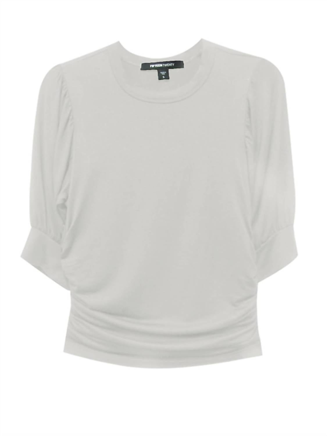 Fifteen Twenty - Women's Shirred Puff Sleeve Top