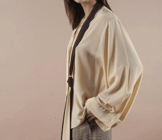 Phisique Du Role - Silk Blouse With Double Ties