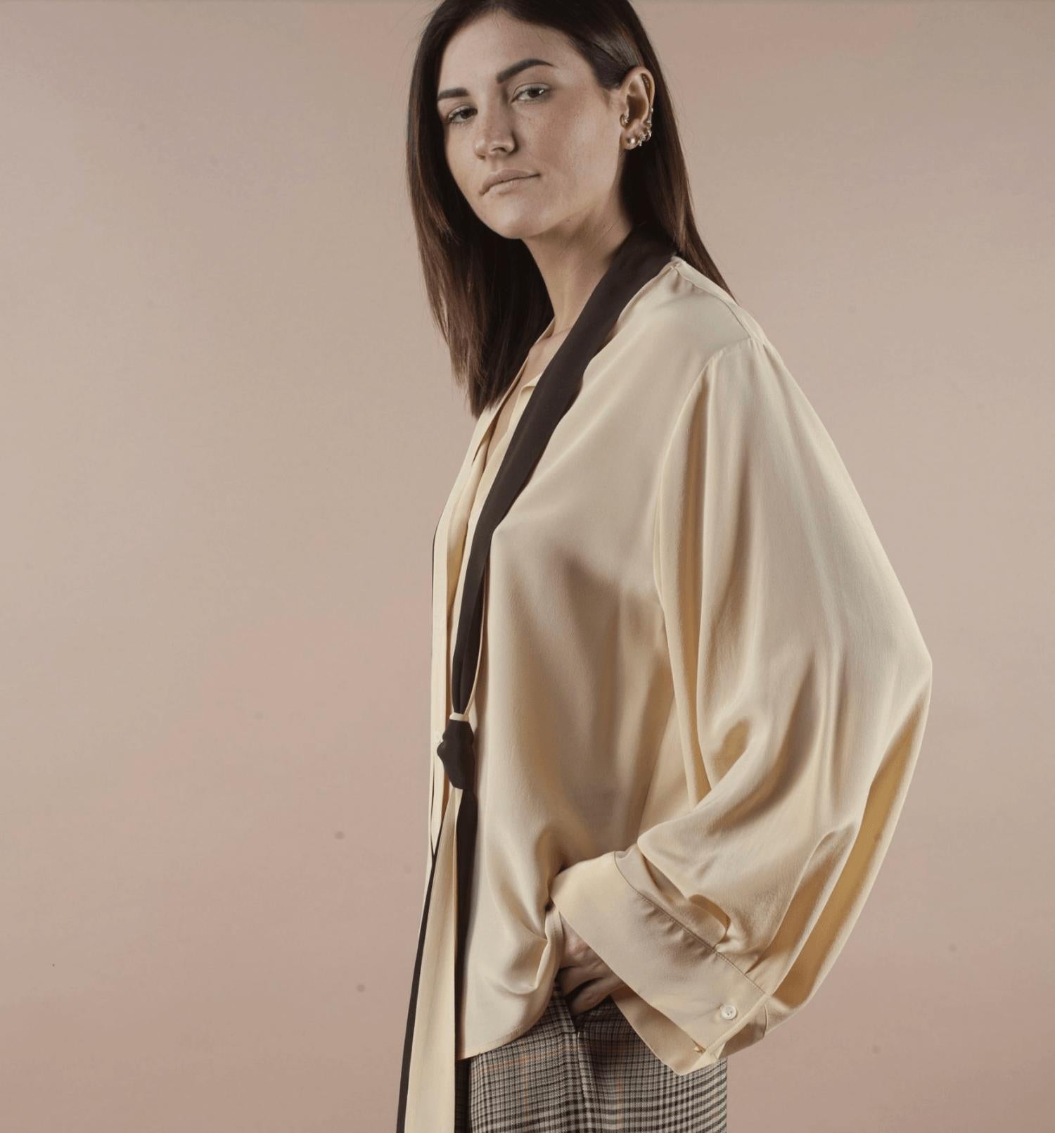Phisique Du Role - Silk Blouse With Double Ties