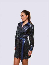 Hutch - Claudette Long-sleeve Mini Shirt Dress