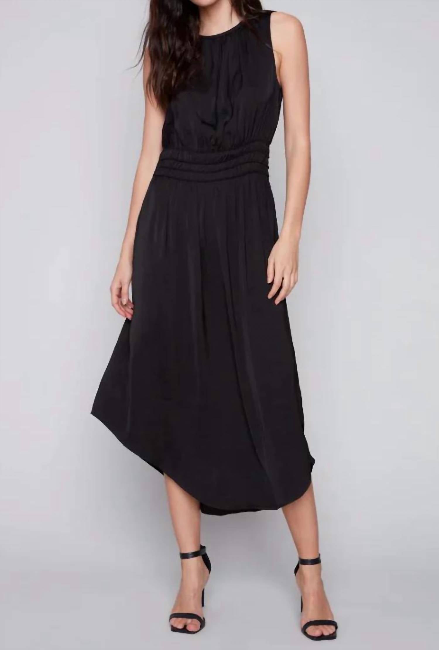 CHARLIE B Crew Neck Dress in black - women's dress