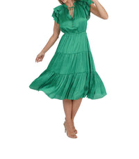 Love Token - Pamela Ruffle Trim Midi Dress
