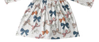 Jumping Jolly Girls' Bows Dress in multi - kids' dress - detail view
