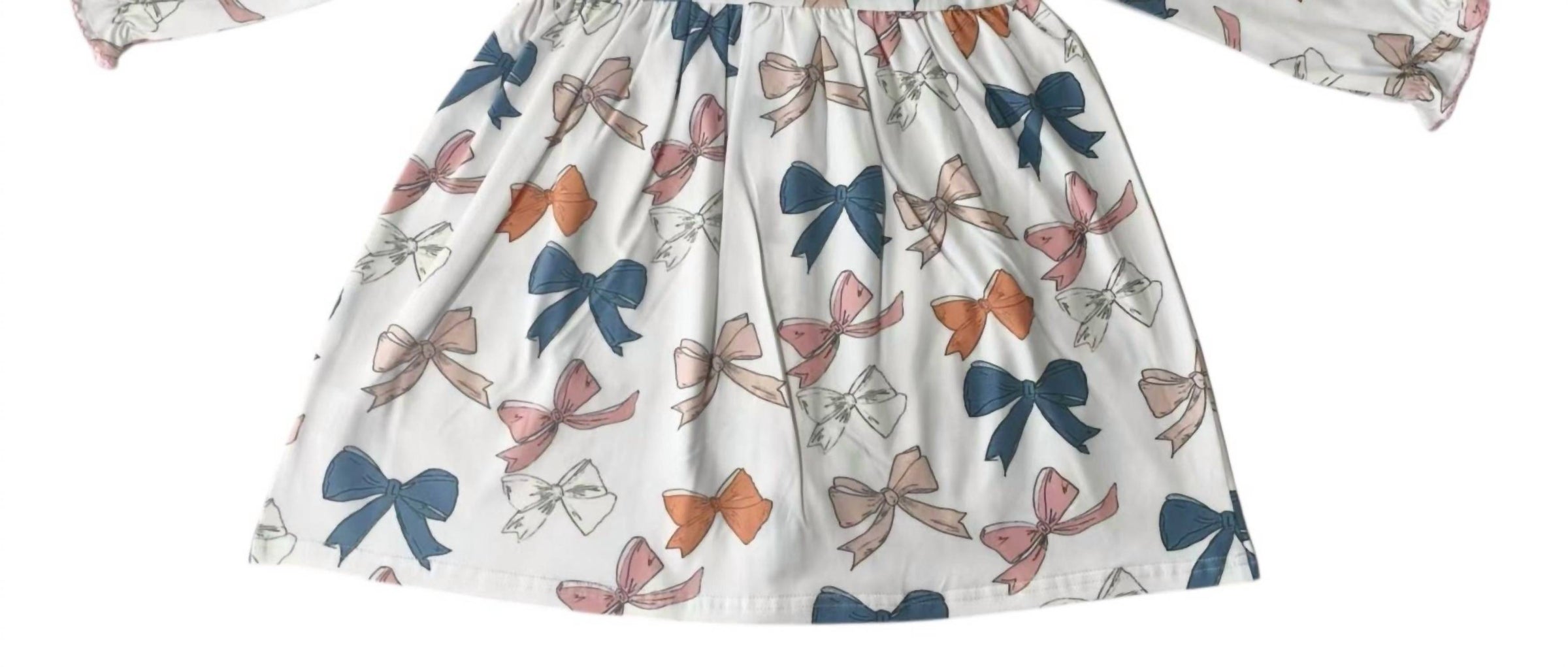 Jumping Jolly Girls' Bows Dress in multi - kids' dress - detail view