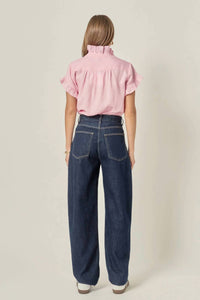 English Factory - Linen Ruffle Shirt