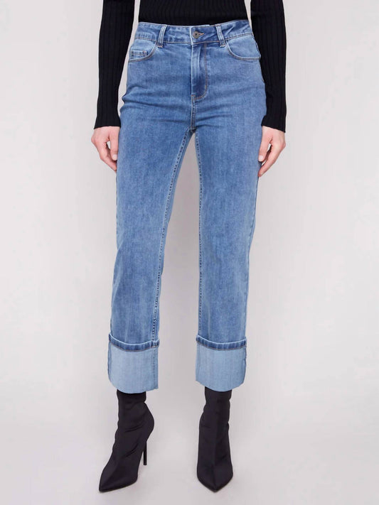 Charlie B - Wide Cuff Straight Leg Jean
