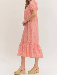 Entro - Ruth Gingham Midi Dress